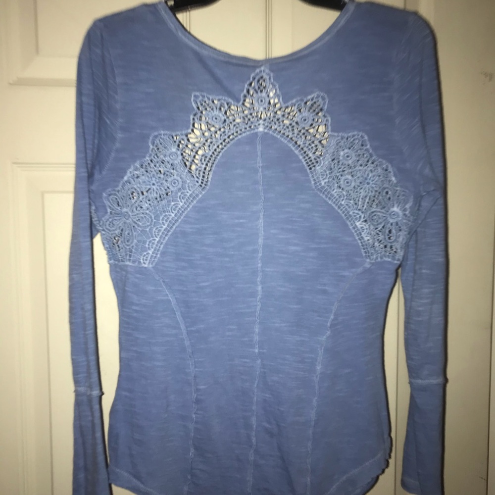 Free People Blue Shirt Small - Picture 3 of 3